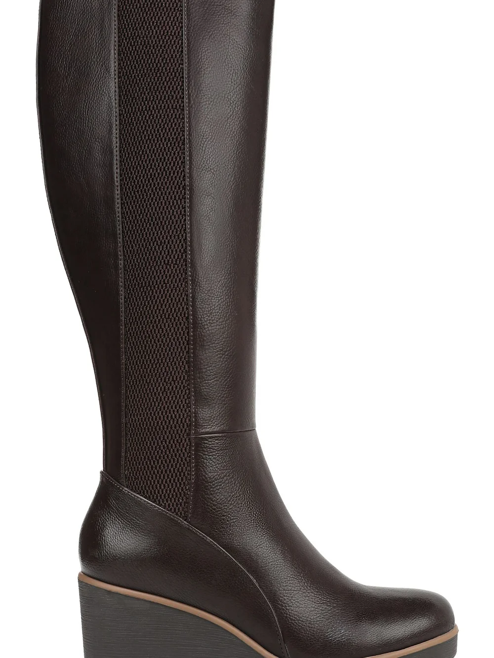 Naturalizer Women's Over-the-Knee Zip Wedge Boot - Dark Brown